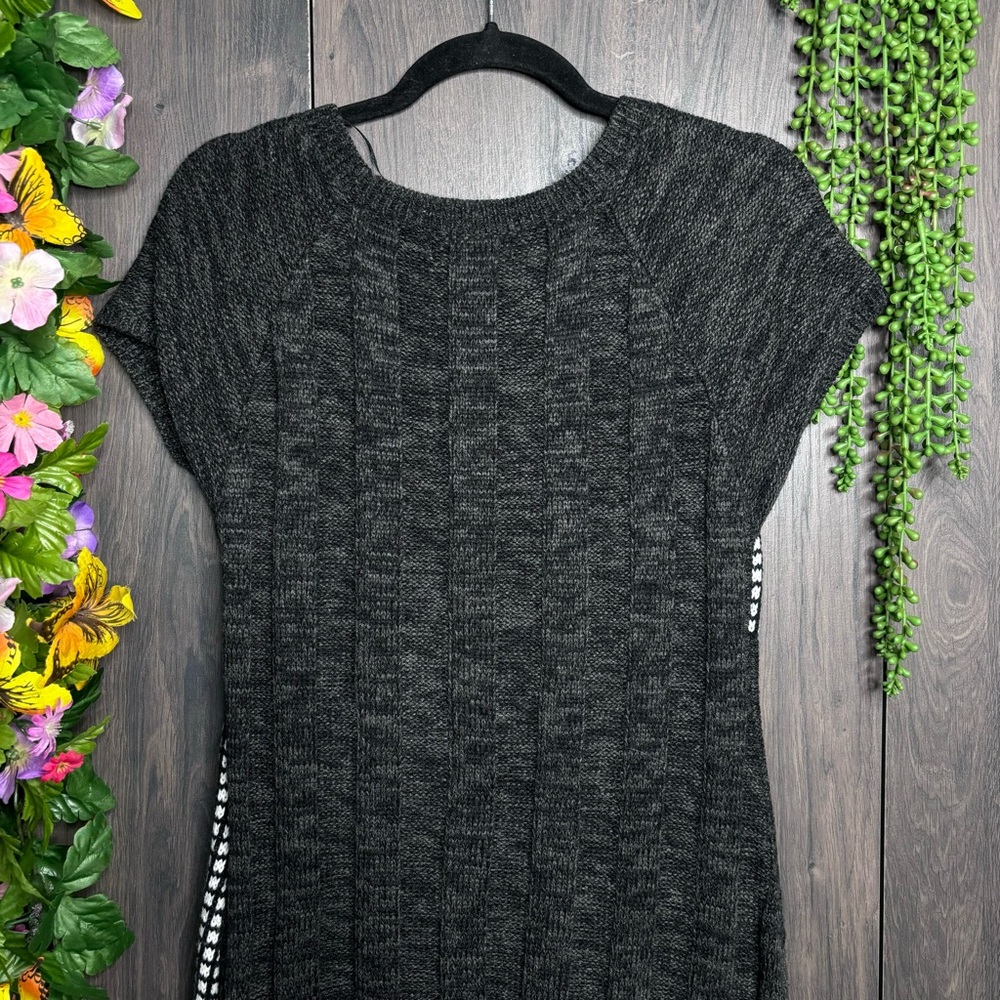 **🌼3/$30🌼Style & Co Short Sleeve Colorblock Woven Sweater Dress Size Medium - Picture 13 of 16